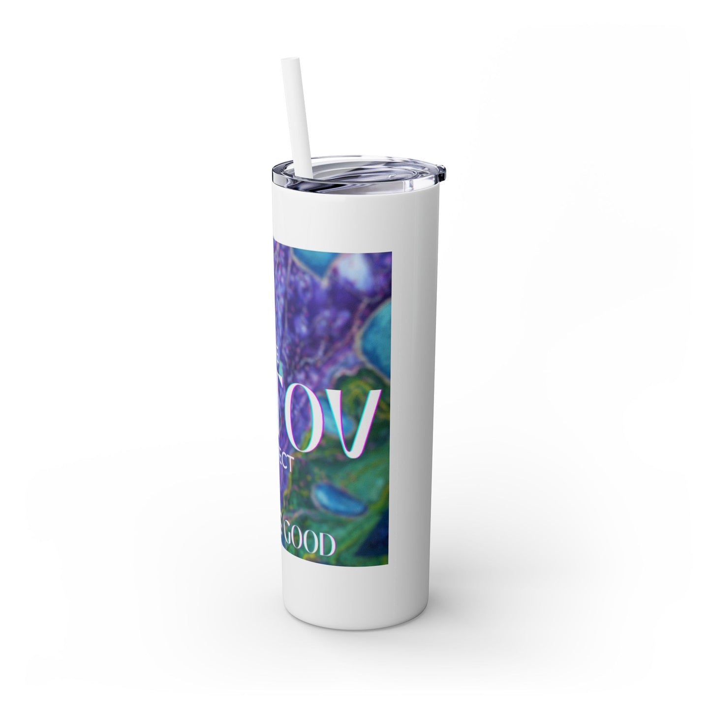 Ki-Tov Skinny Tumbler with Straw, 20oz