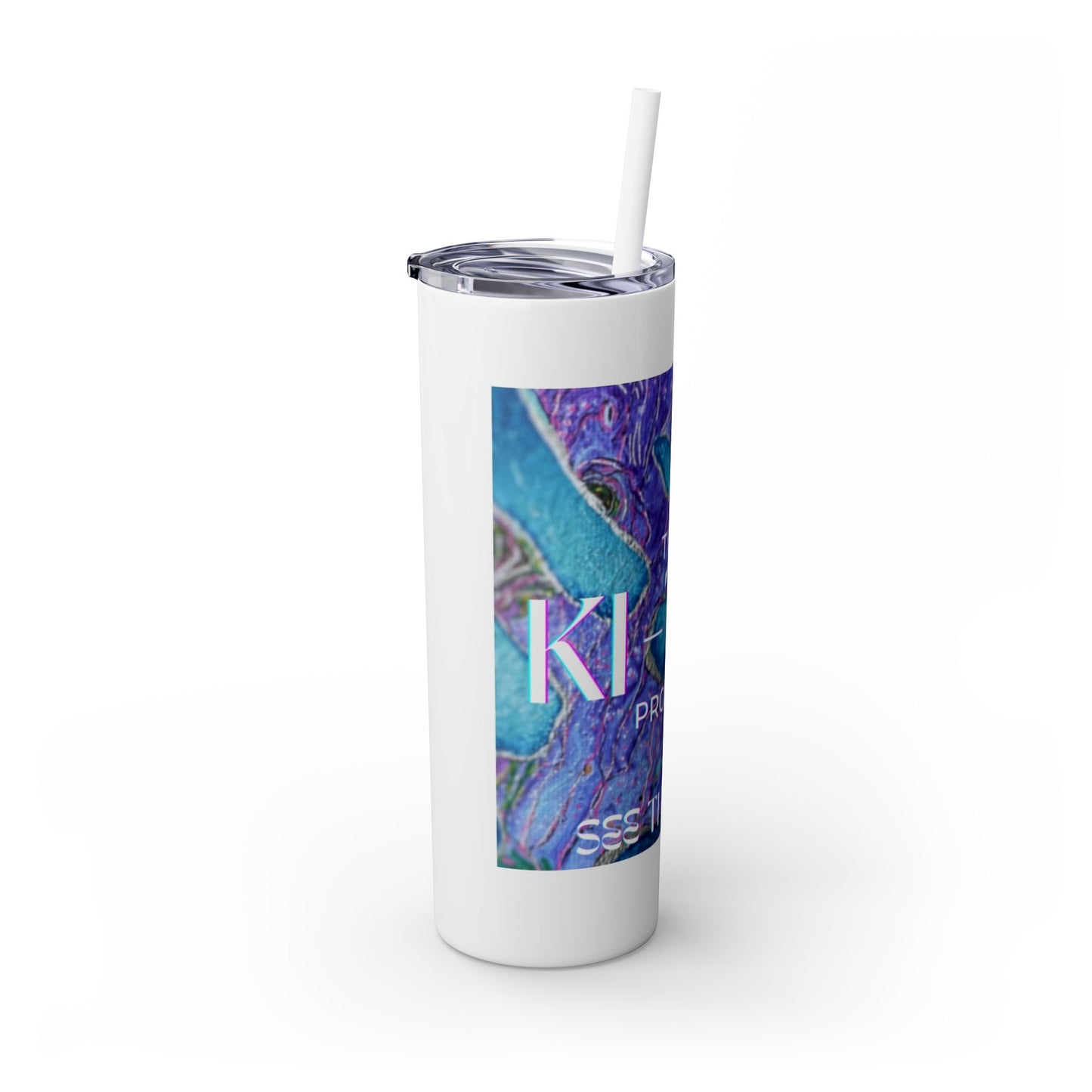 Ki-Tov Skinny Tumbler with Straw, 20oz