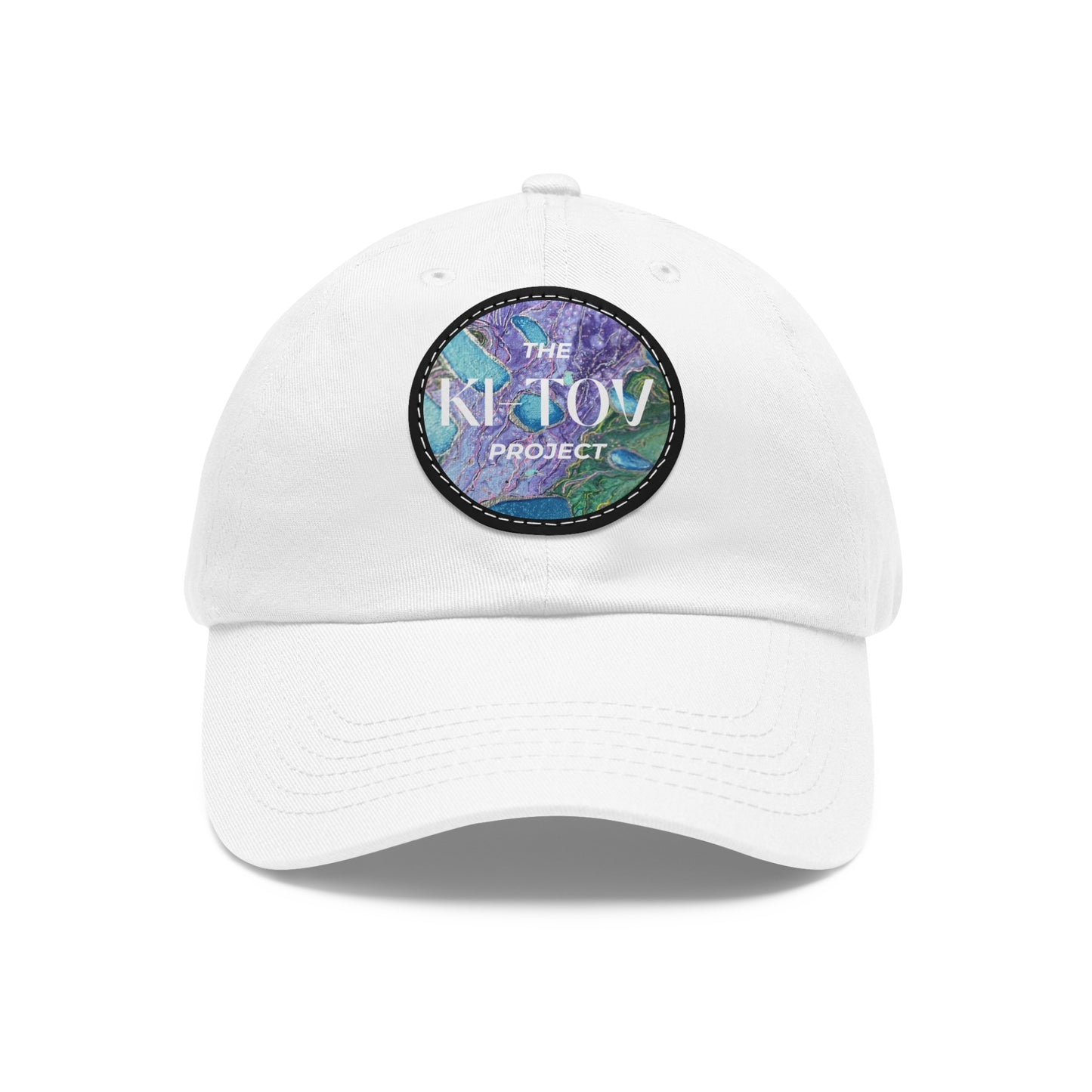Ki-Tov Dad Hat with Leather Patch (Round)