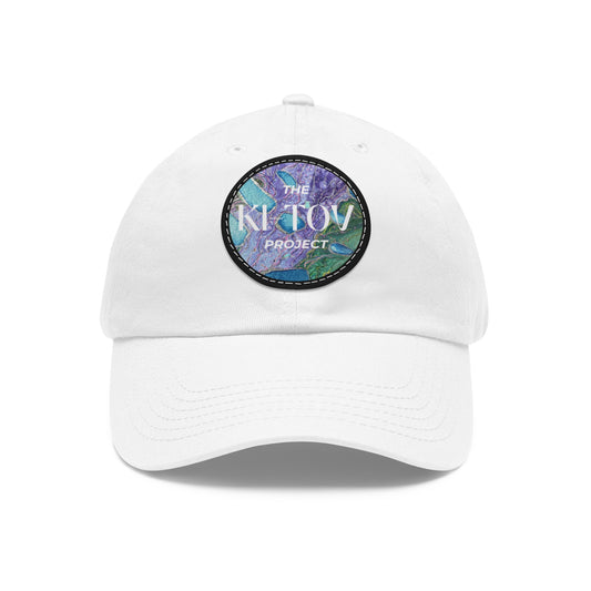 Ki-Tov Dad Hat with Leather Patch (Round)