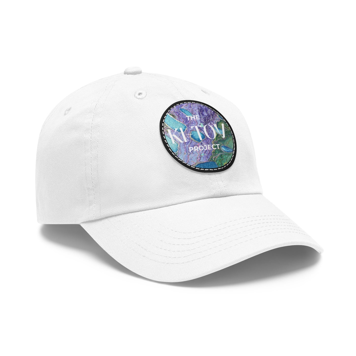 Ki-Tov Dad Hat with Leather Patch (Round)