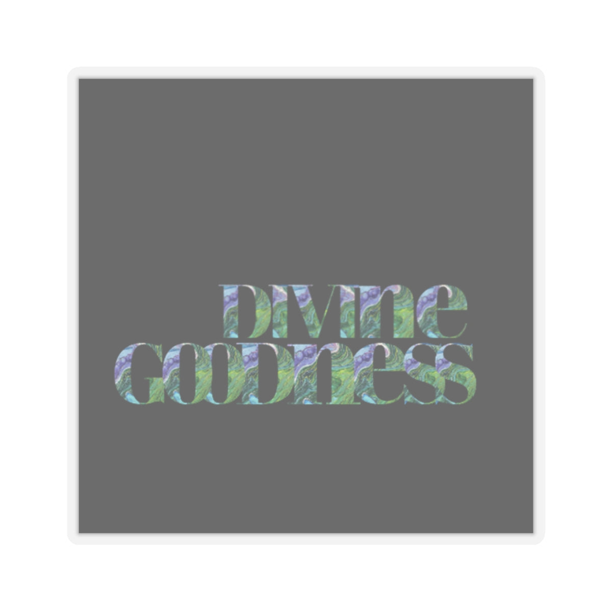Divine Goodness Kiss-Cut Stickers Black
